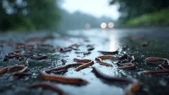 Miliony robaków na powierzchni: co tak naprawdę sprawia, że się z niej wyczołgują